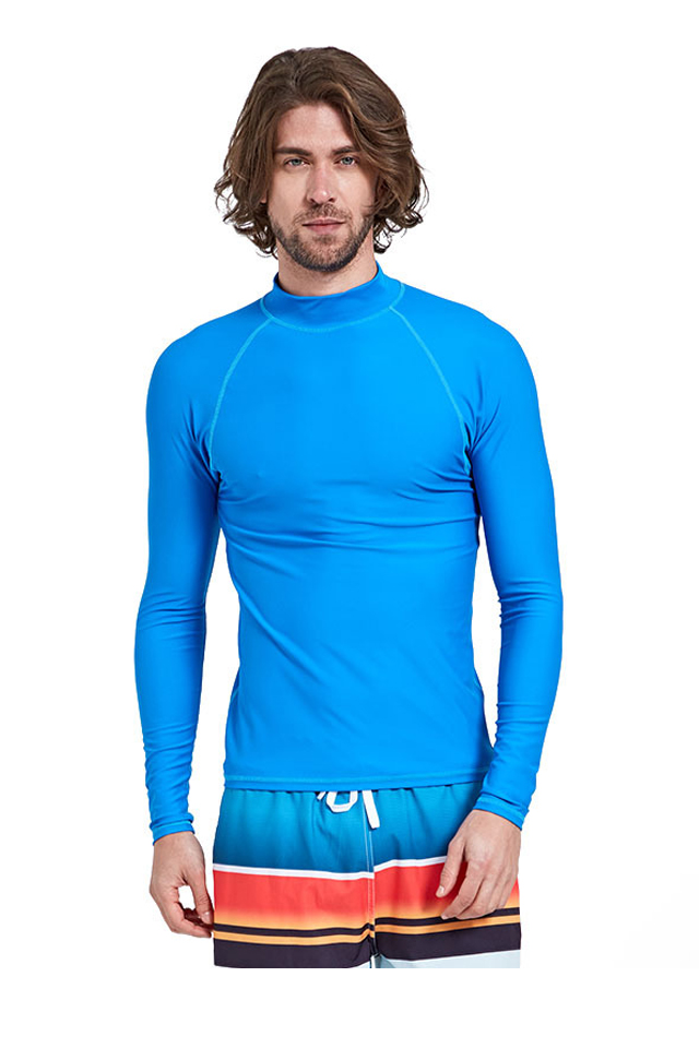 Sbart Men's Long Sleeve Quick Dry UPF 50 Surf Shirt Rash Guard Top