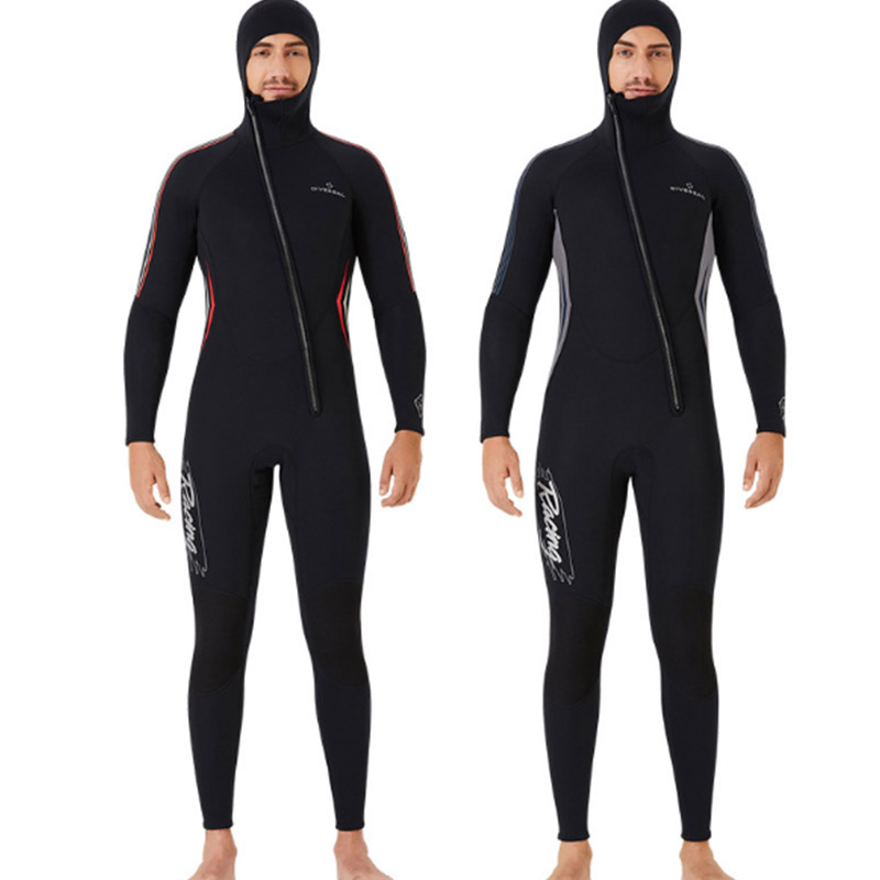DIVE & SAIL Men’s 3MM Front Zip Hooded Full Wetsuit