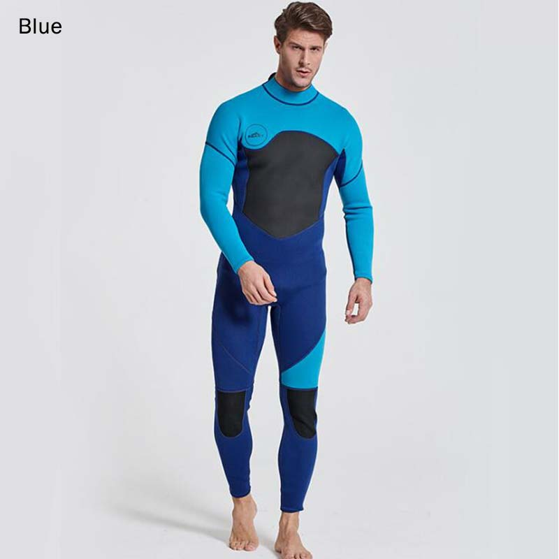 SBART Men's 3MM Winter Long Sleeve One Piece Diving Wetsuit