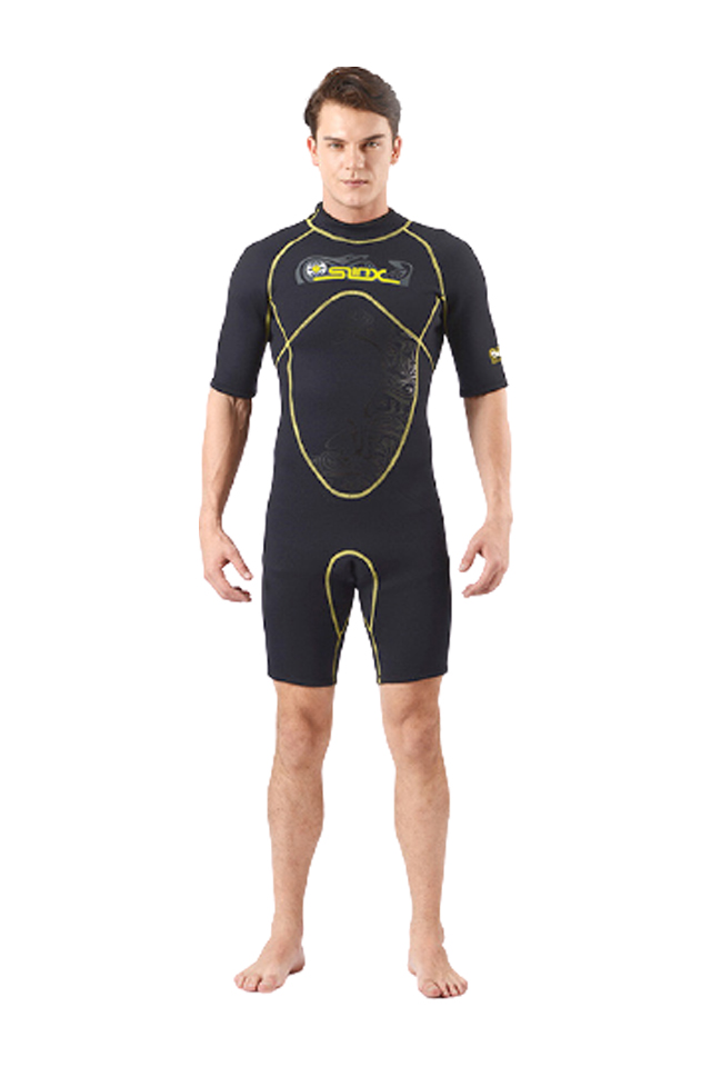 SLINX Men's 3mm Full Body Neoprene Diving Shorty Wetsuit