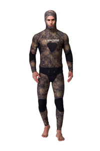 LAYATONE Men's 3mm/5mm Neoprene Long Sleeve Two Piece Warm Hooded Spearfishing Wetsuit