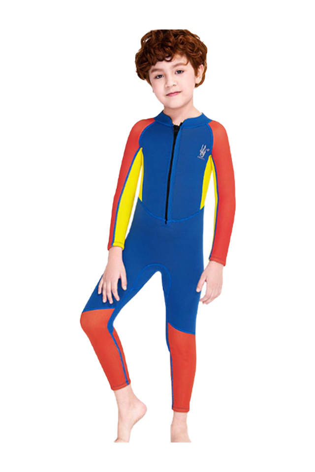 Dive & Sail Boys 2.5MM Colorful Front Zip Full Wetsuit