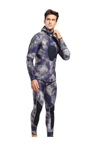 LIFURIOUS Men's 5MM Neoprene Two Piece Camo Spearfishing Warm Wetsuit