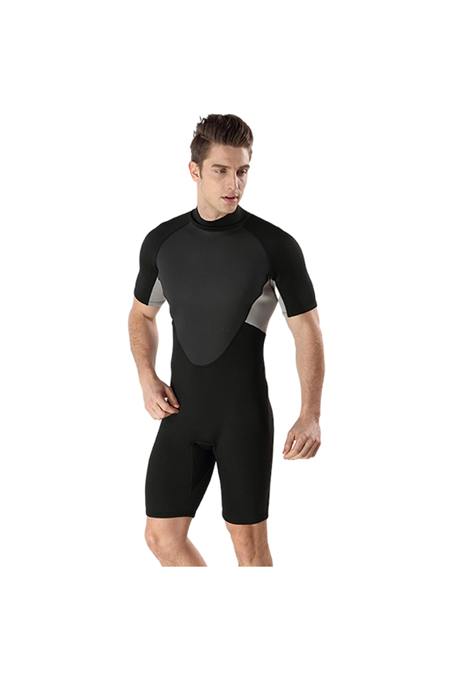 MYLEDI 2MM Men\'s Free Diving Surfing Shorty Wetsuit with Back Zip