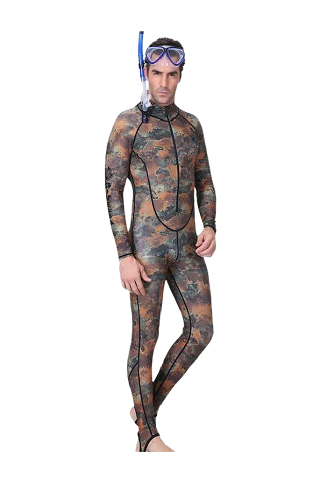Dive & Sail Men's Stirrup Dive Skin Camo Suit