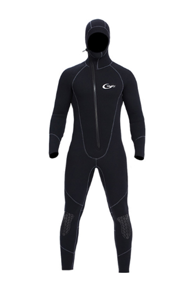 Yon Sub Mens 5MM Front Zip Hooded Full Body Wetsuit