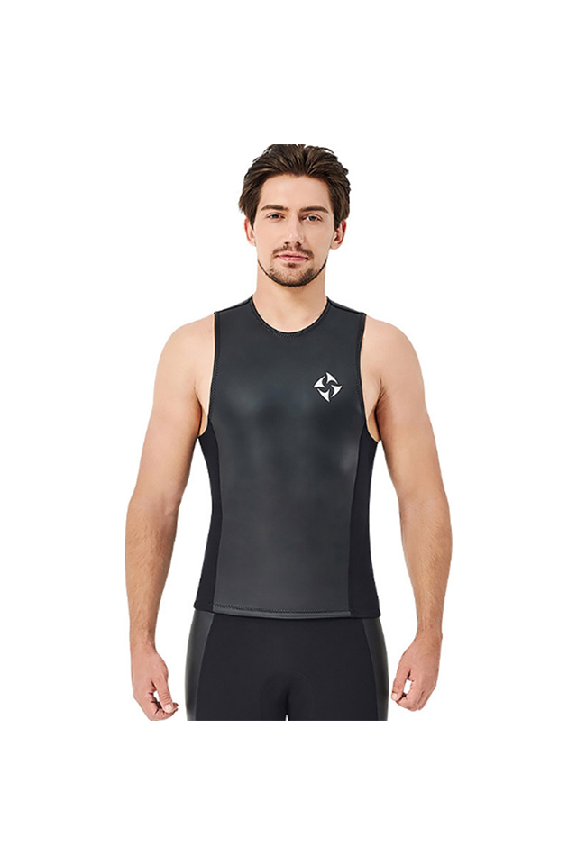 DIVE & SAIL 2MM Black Smooth Skin Wetsuit Vest