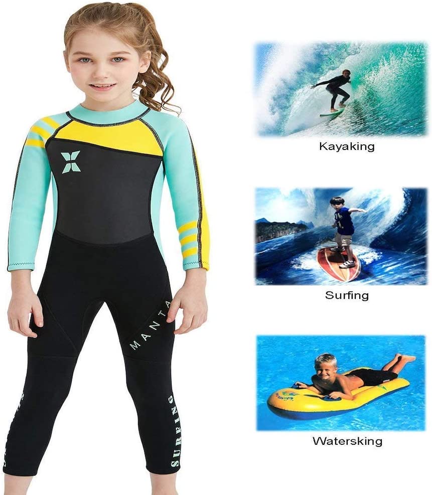 New Neoprene 2.5mm Wetsuit Girls Full Length Wetsuit Swim Scuba Snorkelling Surf 