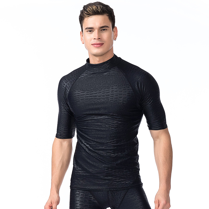 Sbart Men's Short Sleeve Quick Dry UPF 50+ Surf Rash Guard Shirt