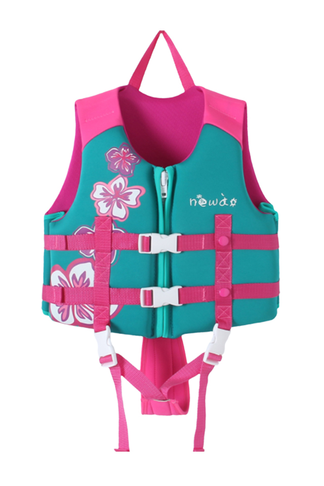 Riders Inc Tropic Flamingo Girls Kids Neoprene Ski Vest Life Jacket XS-L PINK 