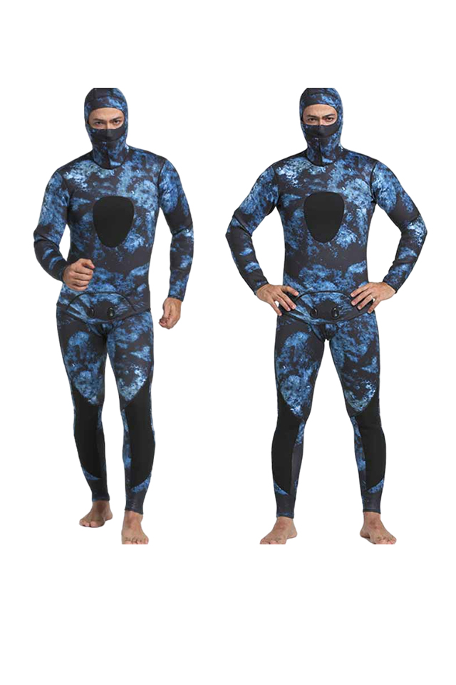 MYLEDI 2 Piece 5mm Men's Winter Diving Camo Wetsuit