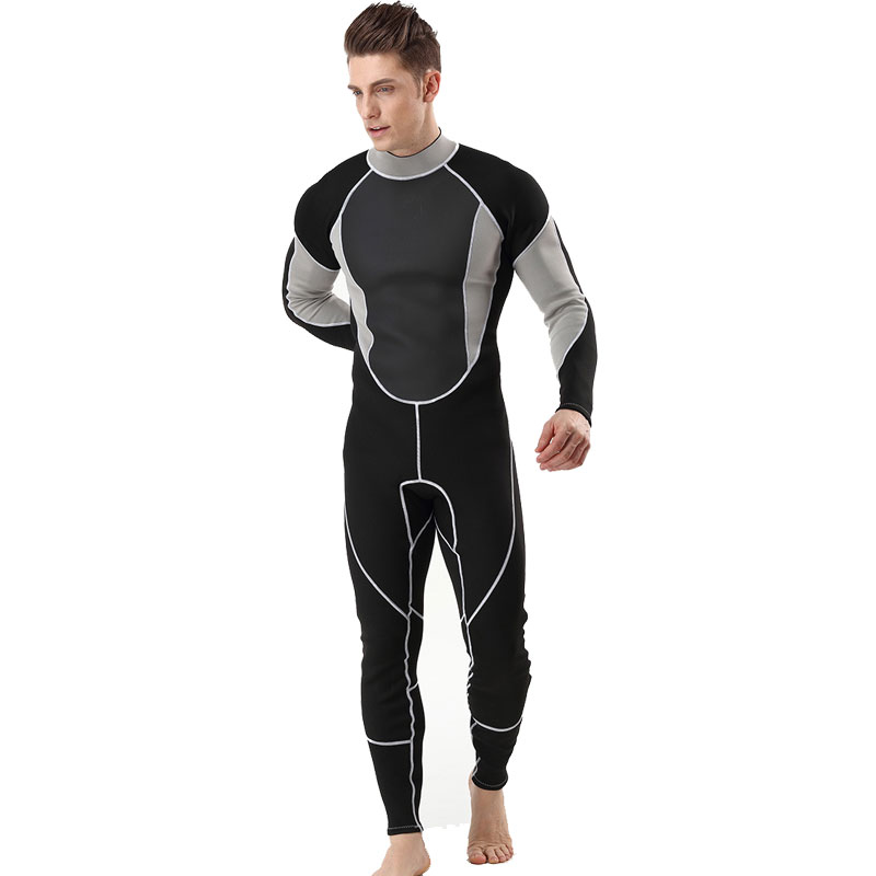MYLEDI Men\'s 2MM Full Body Wetsuit Back Zip Free Diving Wet Suit