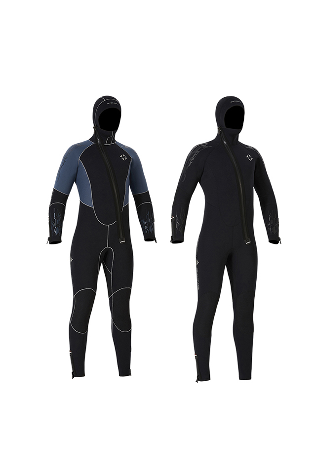 DIVE & SAIL 5MM Men\'s Cold Water Long Sleeve Hooded Swimming Wetsuit