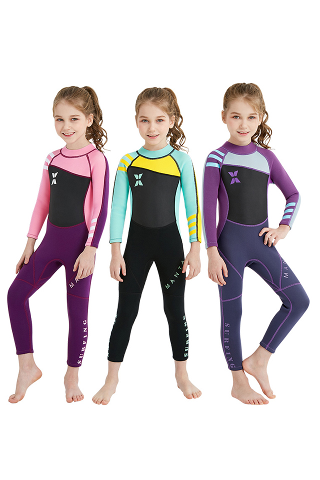 DIVE & SAIL Grils 2.5MM One Piece Fullbody Shark Skin Wetsuit for Scuba Diving