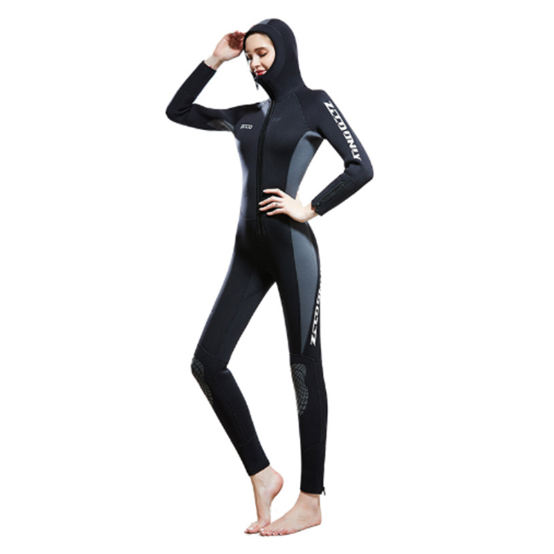 ZCCO Ladies 5MM Front Zip Full Wetsuit with Hood