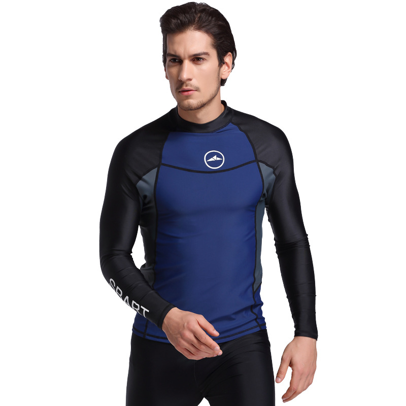 Sbart Men\'s Quick Dry Long Sleeve Sun Protection Rash Guard Shirt