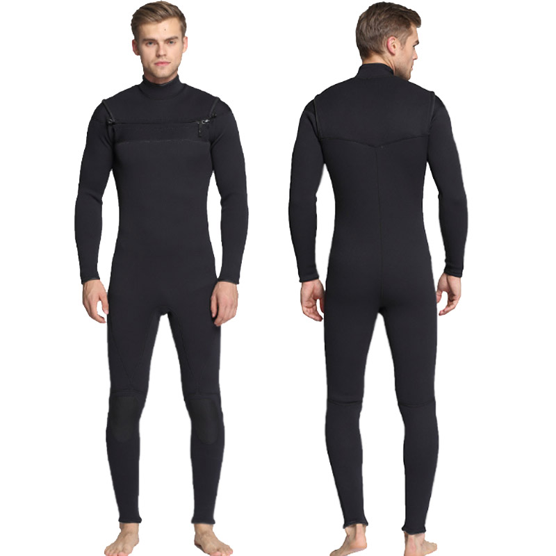 MYLEDI Mens 3mm Chest Zip Full Length Wetsuit