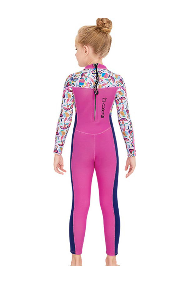 DIVE & SAIL 2.5MM Girls Cute Colorful Full Wetsuit