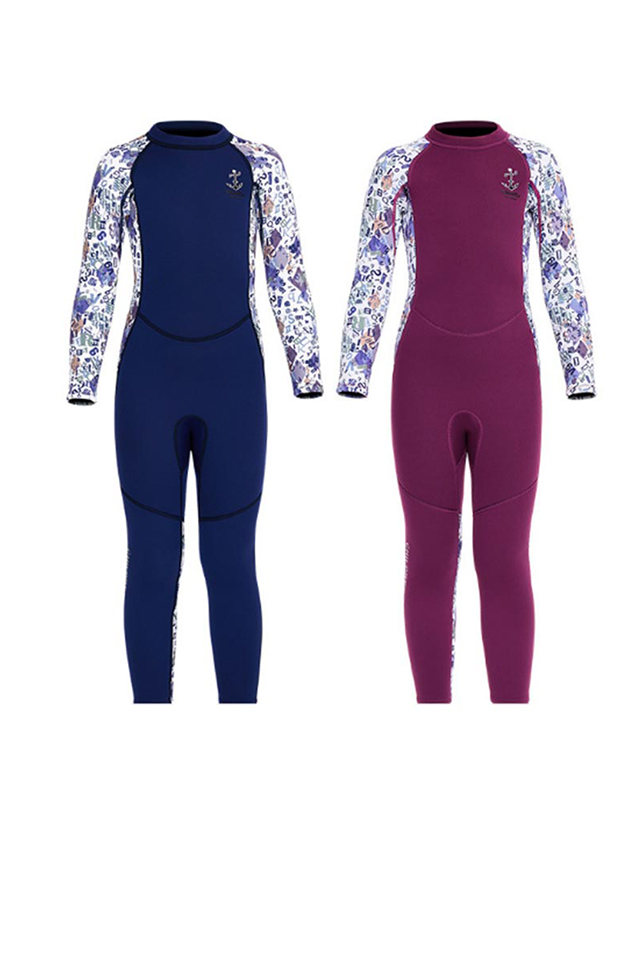 DIVE & Sail Girls 2.5MM Colorful Cartoon Full Wetsuit