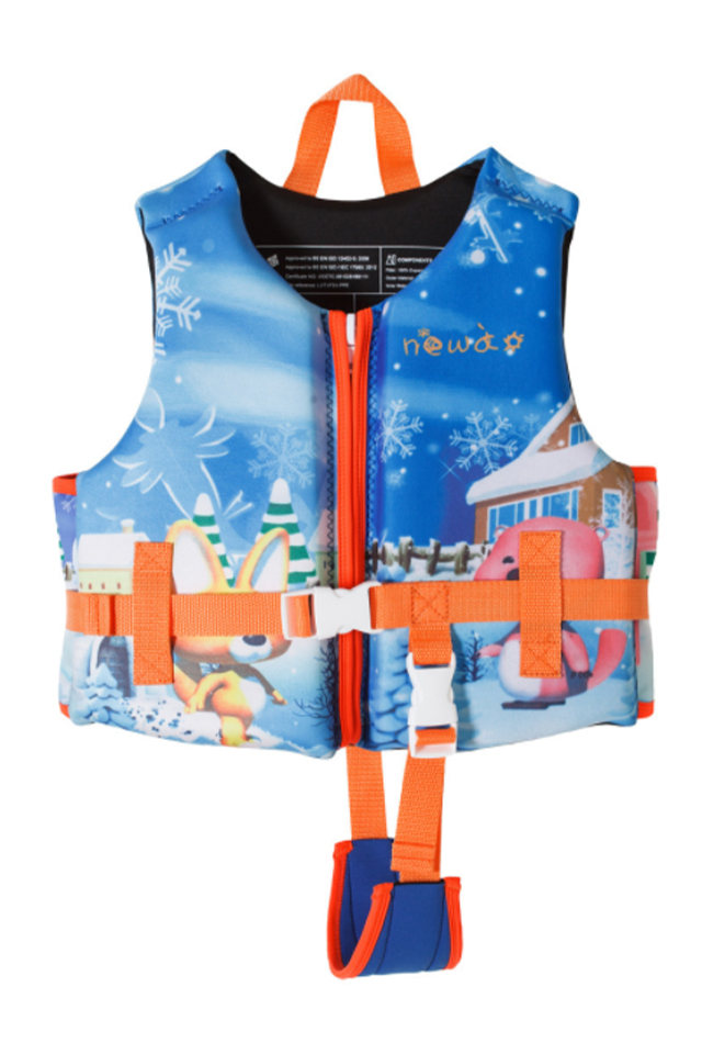 Newao Kids\' Neoprene Cartoon Adjustable Strap Life Jacket for Swimming