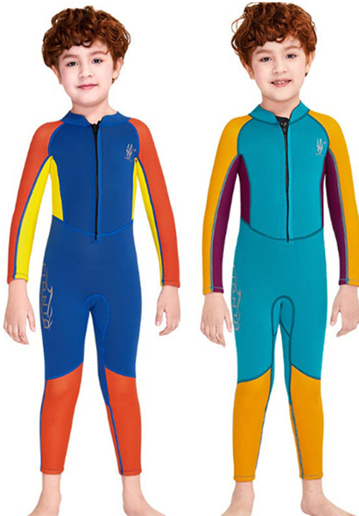 Neoprene 2.5mm Child Kids Boys Full Length Wetsuit Swim Scuba Kayak Diving Suit 