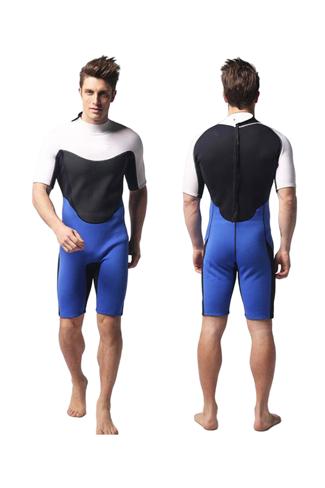 MYLEDI Men's Back Zip 3mm Shorty Wetsuit for Surfing Diving