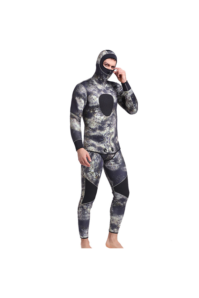 Sbart Mens 3mm 2 Piece Coral Reef Camo Wetsuit