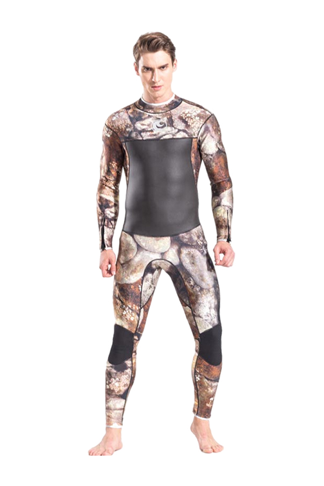 Men\'s Long Sleeve 3MM Full Camo Diving Spearfishing Wetsuit