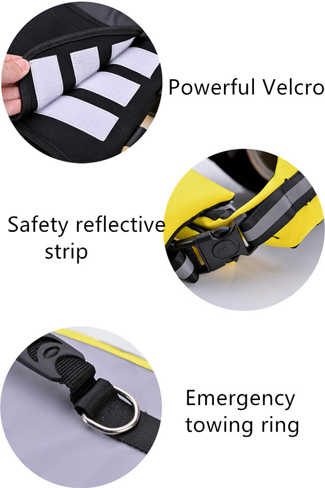 NAMSAN Dog\'s Reflective&Inflatable Life Jacket for Swimming
