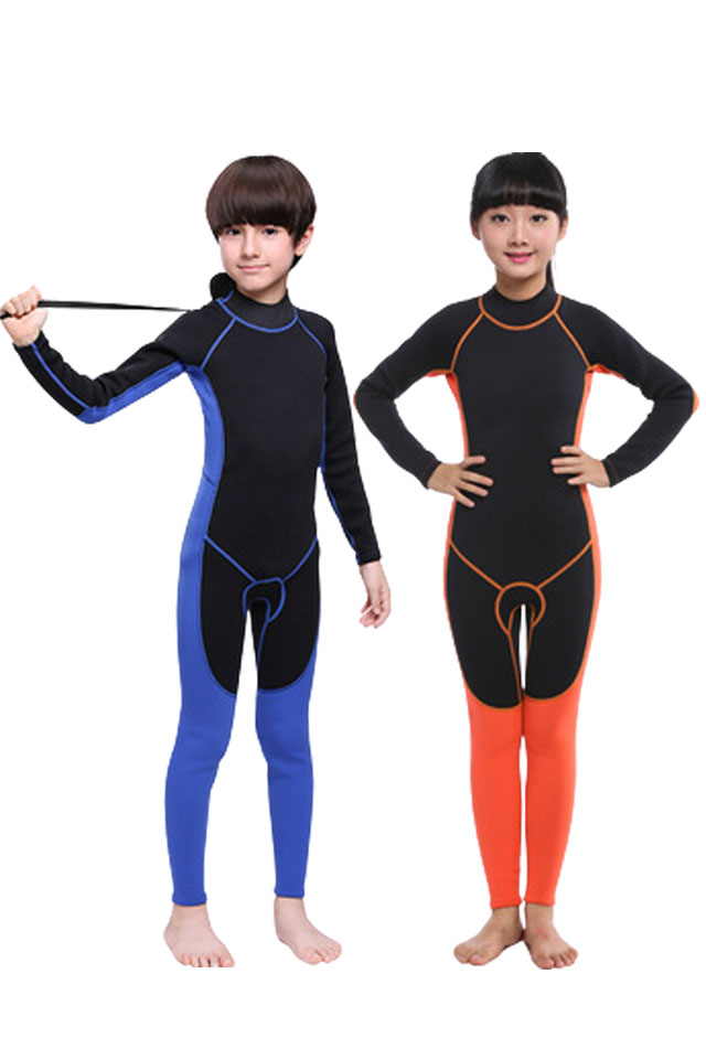 MYLEDI 2mm Kids Teens One-piece Fullbody Neoprene Wetsuit for Boys Girls