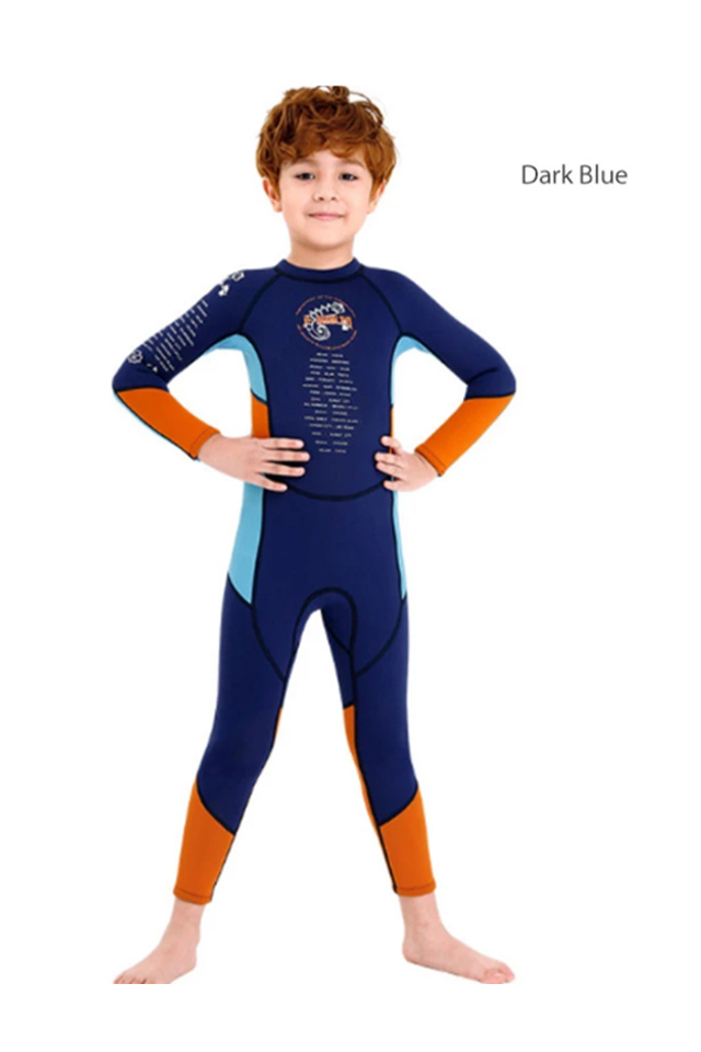 DIVE & SAIL Boys 2.5MM Multicolor Scuba Diving Wetsuit