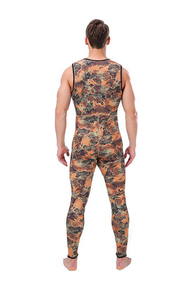 SLINX Mens 3mm Plus Size Coral Reef 2 Piece Camo Wetsuit for Snorkeling