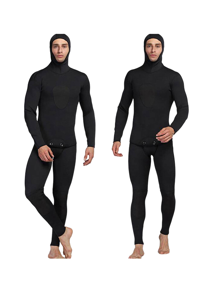 MYLEDI Mens 2 Piece 3mm Closed Cell Wetsuit with Hood