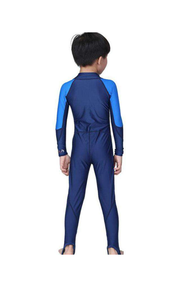 Dive & Sail Anti-UV Fast Dry One Piece Stirrup Dive Skin Long Sleeve Swimming Wetsuit for Kids