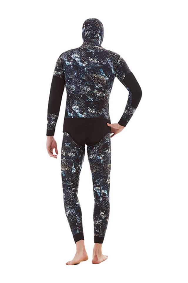 DIVESTAR 5MM Black Open Cell Camouflage Wetsuit