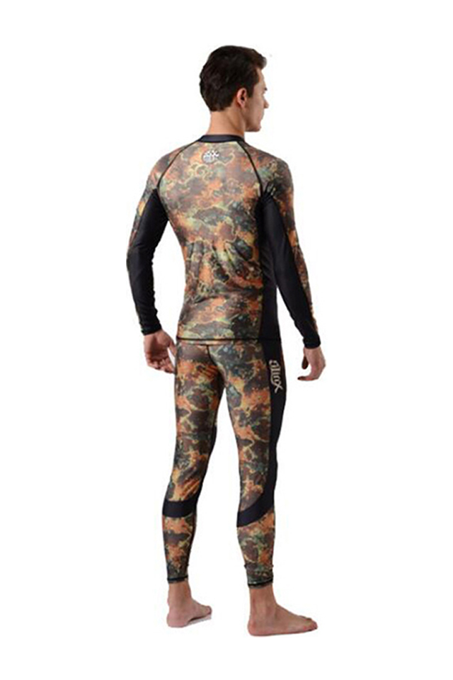 SLINX 2 Piece Lycra Reef Camo Dive Skin Suit for Mens